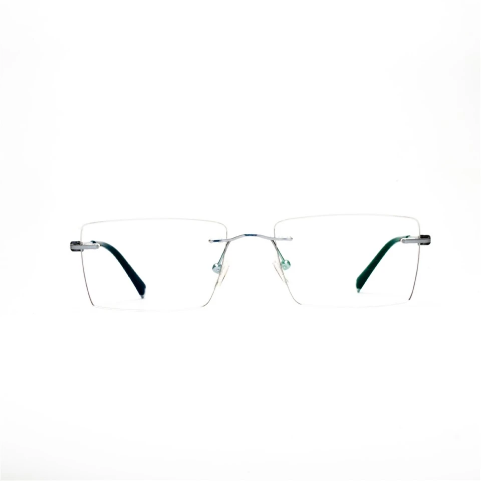 Rimless Square Aluminum Magnesium Eyeglass Framess
